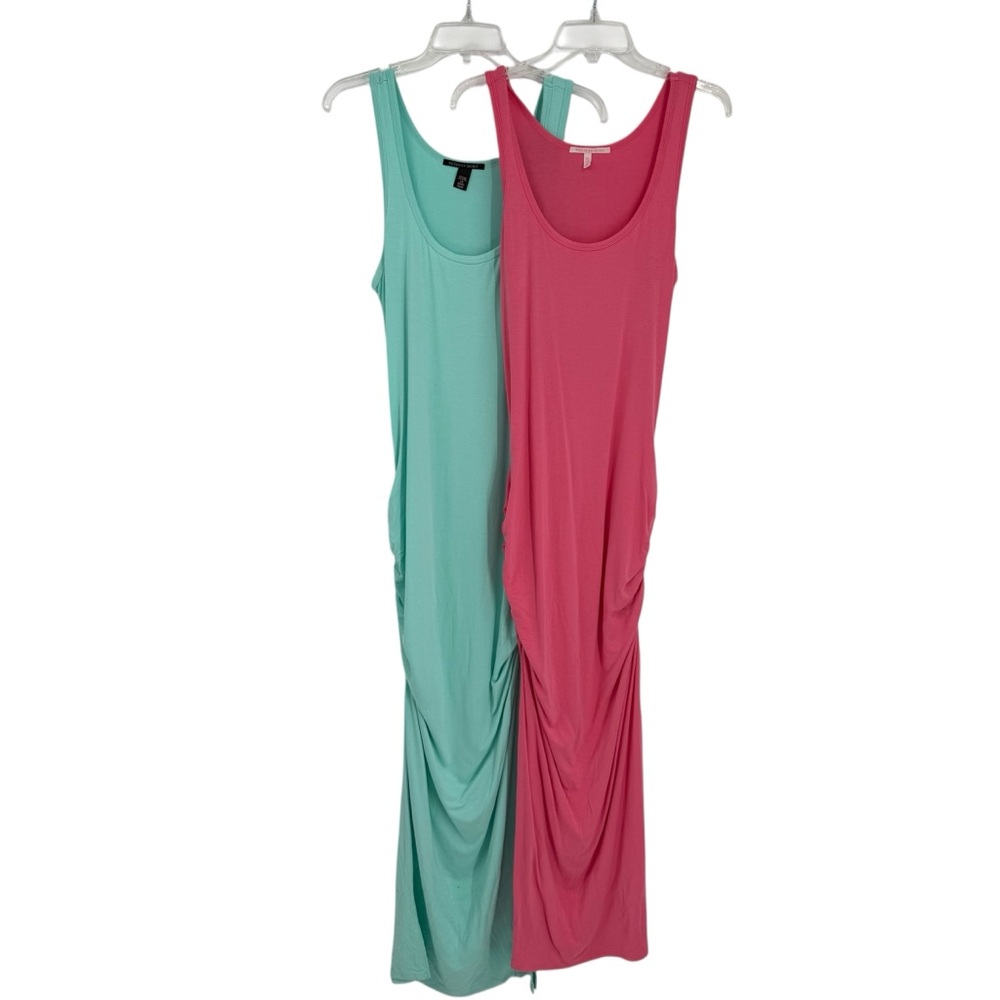 Victoria’s Secret Lot of 2 Maxi Dress Sleeveless Ruched Size Large-short Beach